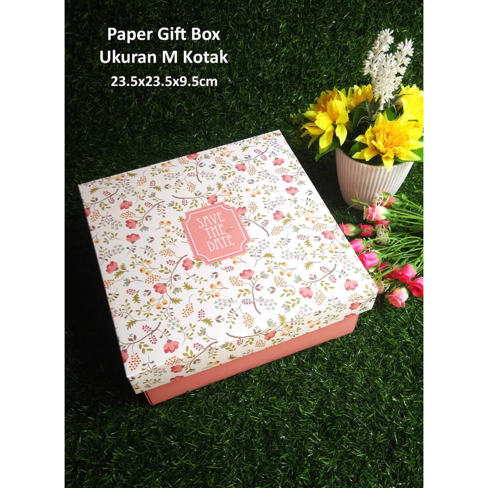 

Paper Gift Box M Kotak / Kotak Kado Serbaguna SAVE THE DATE - Versi 4