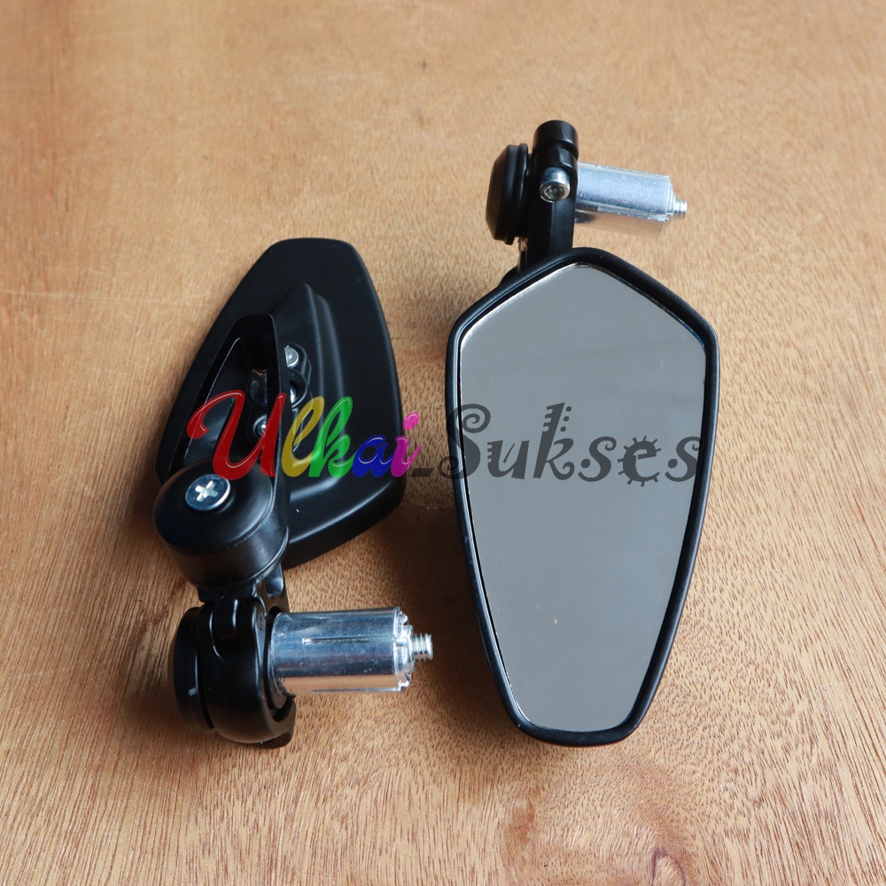 Spion Jalu Stang Motor l Variasi Aksesoris Setang Bawah Bar End Oval CNC PNP Spion Bawah Stang Spion Balap Universal Murah