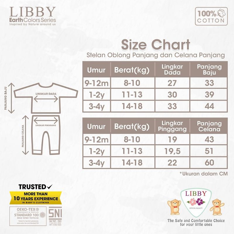 LIBBY EARTH COLOUR SERIES SETELAN OBLONG POLOS LIBBY