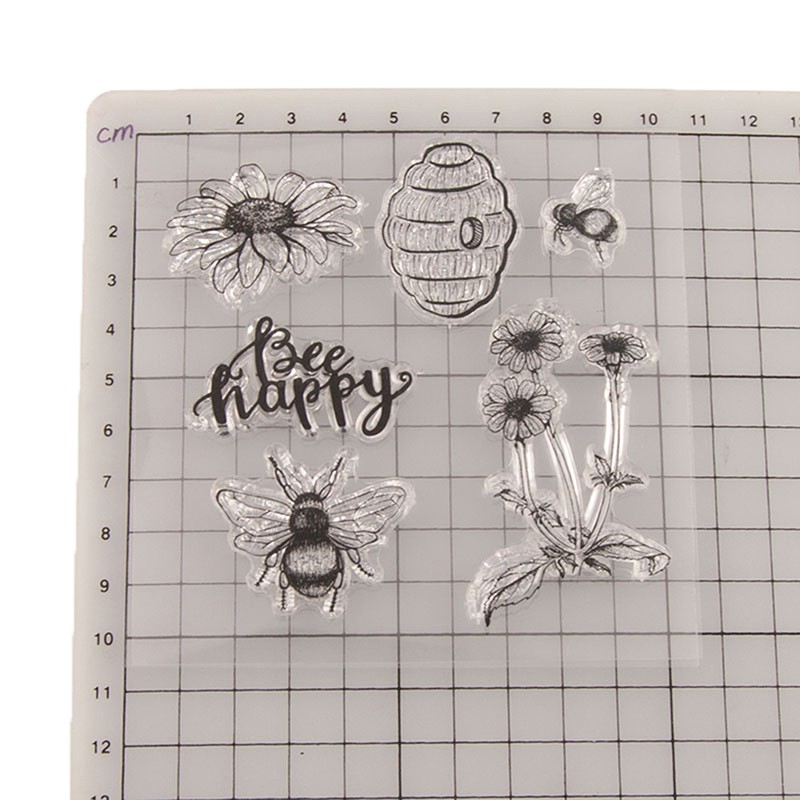 Stempel Silikon Diy Desain Sarang Lebah Bunga Mawar Untuk