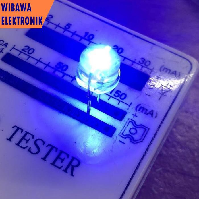 LED 8mm camping biru super bright blue wbwele88 Ayo Beli