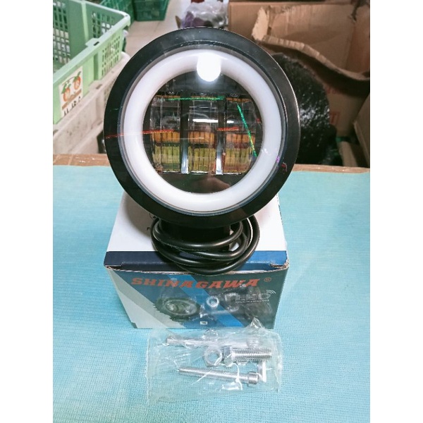 Lampu Tembak Sorot LED cree 3mata 2warna 6d lensa putih kuning Cwl 3 mata high low 30watt foglamp putih kuning angel eyes biru