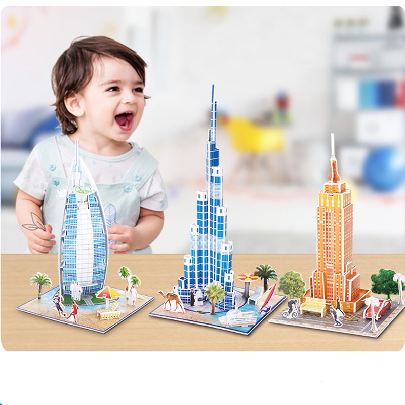 Puzzle Special Tower 3D DIY Foam Import Edisi Keajaiban Dunia