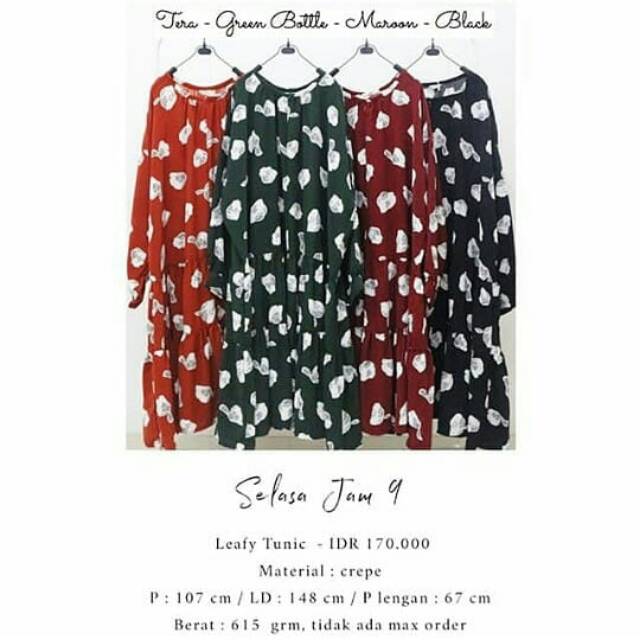 SALE  LEAFY TUNIK BY : FIXPOSE