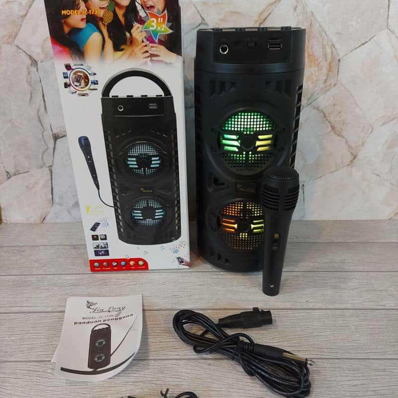 SPEAKER BLUETOOTH KARAOKE JINLONG JL-1730 PLUS MIC KARAOKE X-BASS