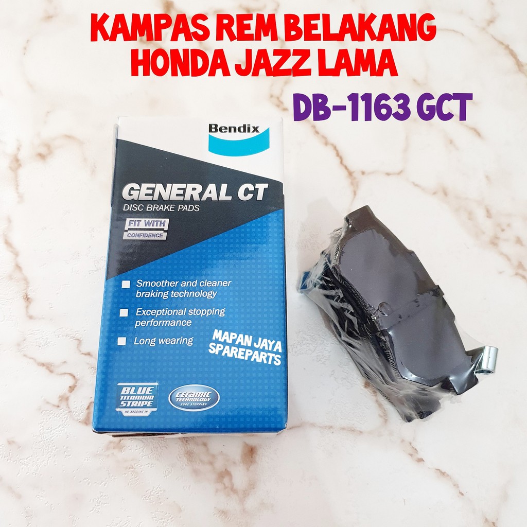 BRAKE PAD BENDIX - KAMPAS REM BELAKANG JAZZ / CITY