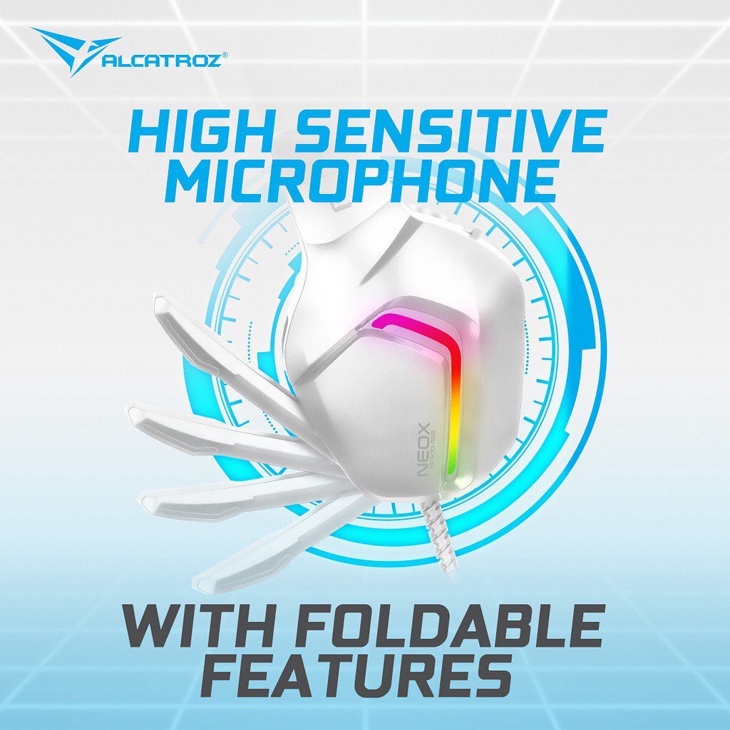 Alcatroz Neox HP500 RGB with Foldable Microphone - Gaming Headset