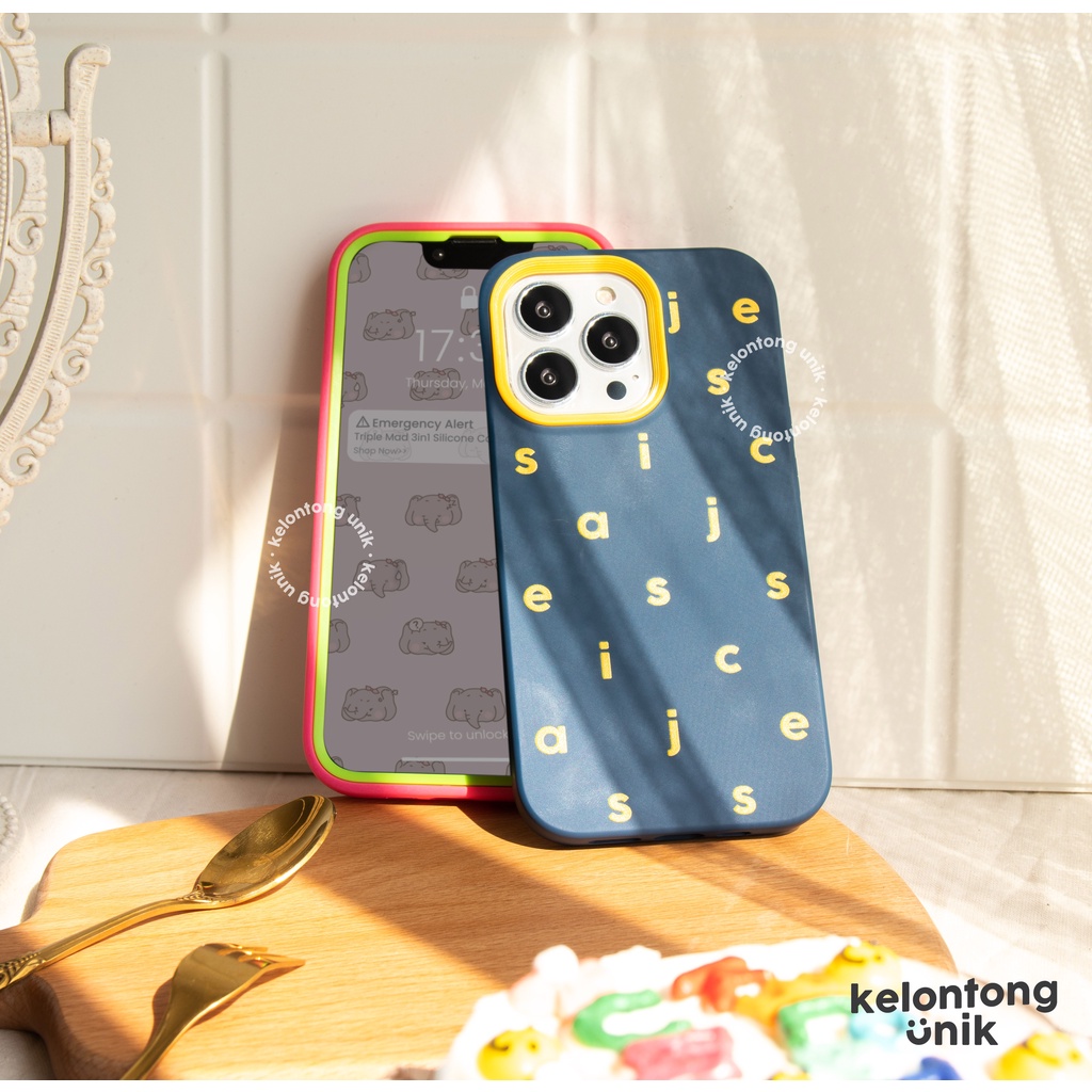 LANGSUNG KIRIM TANPA PO | (Seri 1) For iPhone - TRIPLE MAD 3in1 Silicone Case - Premium Case Custom Nama