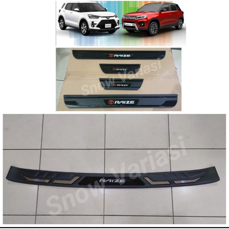 Paket sillplate sill plate Toyota raize samping dan belakang elegant hitam