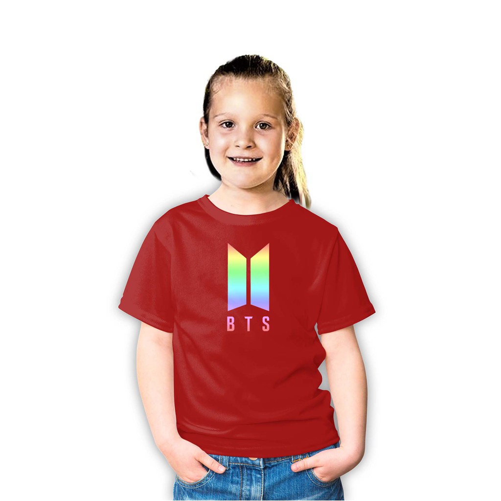 pakaian BTS anak perempuan/kaos BTS anak perempuan/kaos model terbaru/kaso kekinian