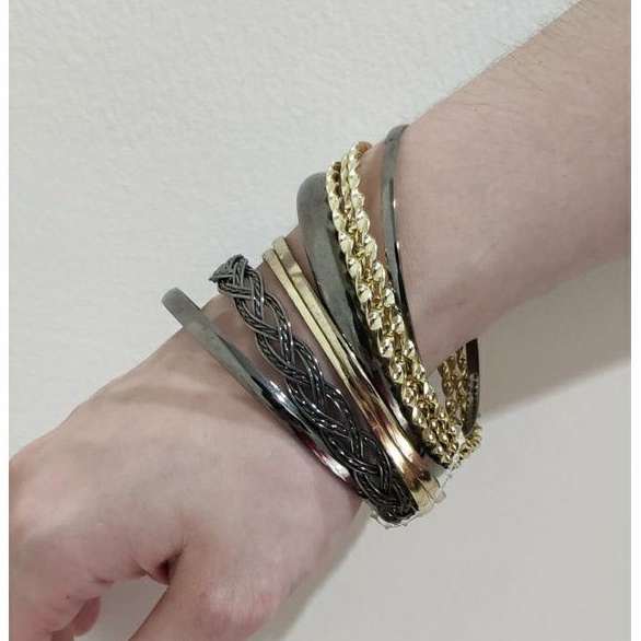 gelang susun fashion hitam