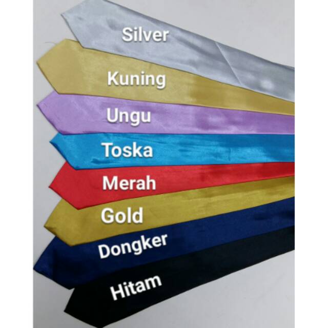 Dasi Polos 3inch IMPORT gold tua maroon merah fusia unggu biru navy dongker tosca grey hitam silver