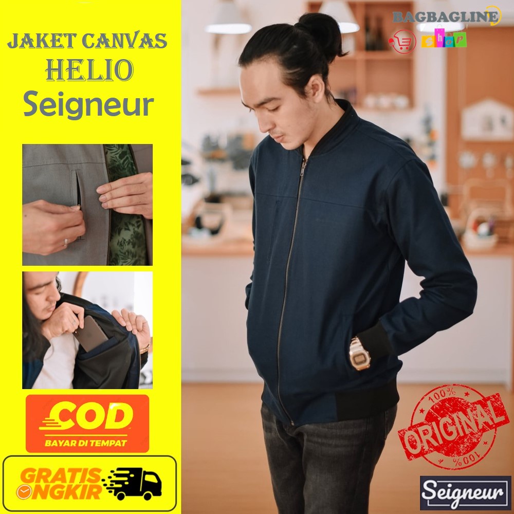 JAKET PRIA BAHAN CANVAS DISTRO TERBARU DEWASA KEREN CASUAL MURAH JUMBO ORI SEIGNEUR