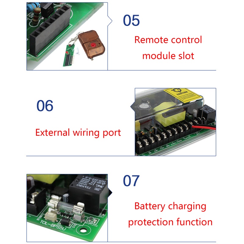 Gro 208KD Kontrol Power Supply Untuk Video Bel Pintu Electric Strike Lock Bolt Locks