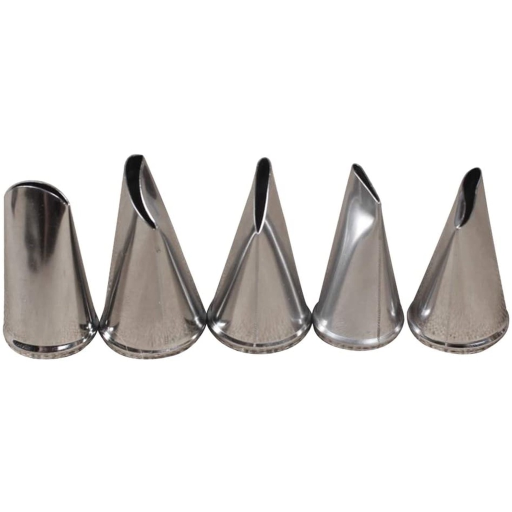 5pcs Set Stainless Steel Petal Nozzles For DIY Pastry Decorating / Handmade Baking Tools