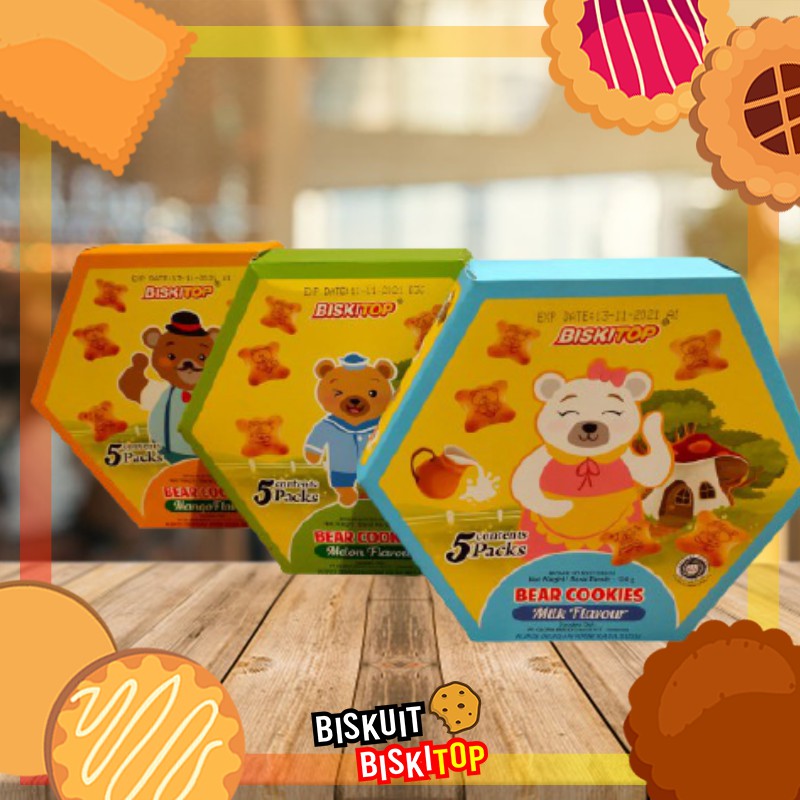 

B. BISKITOP - FAMILY BEAR 100Gr Banyak Rasa Unik Renyah Dan Lucu Biskuit Dewasa Anak Grosir dan Ecer