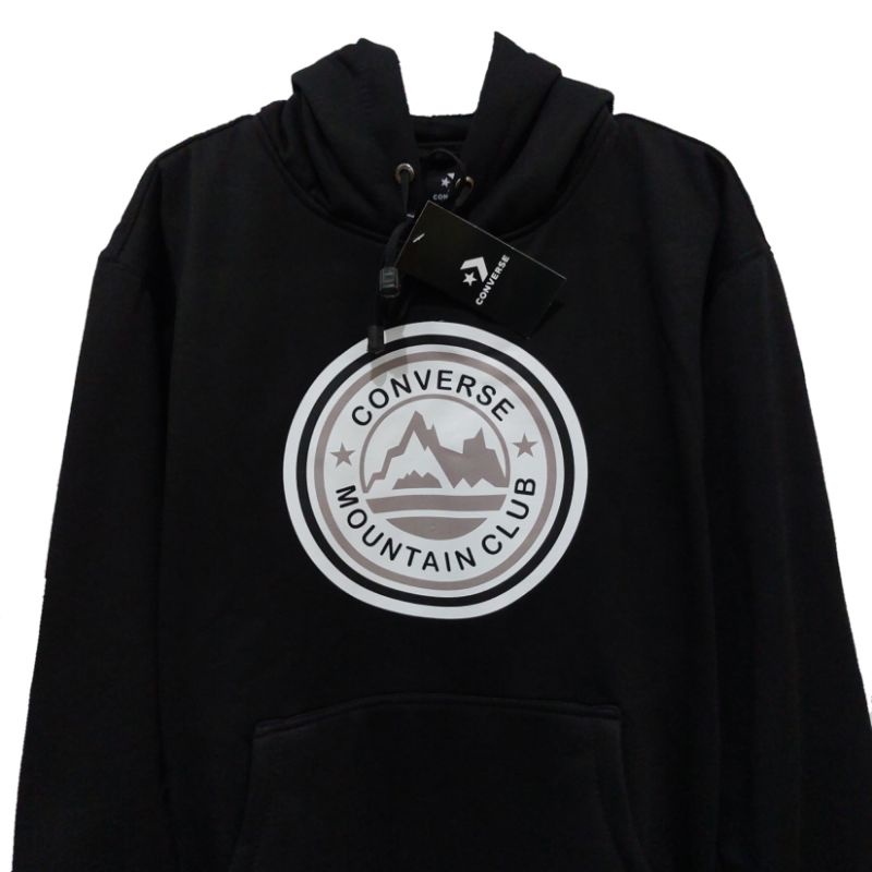 Hoodie Converse Mountain Club Black Grey M L XL XXL Nova Classic Big Logo