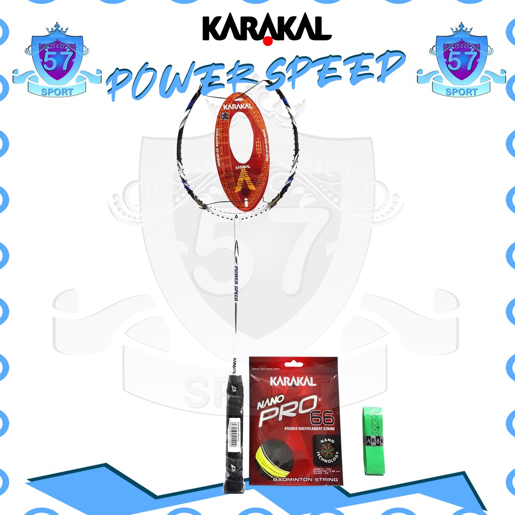 Raket Badminton Karakal Power Speed Bonus Senar dan Grip