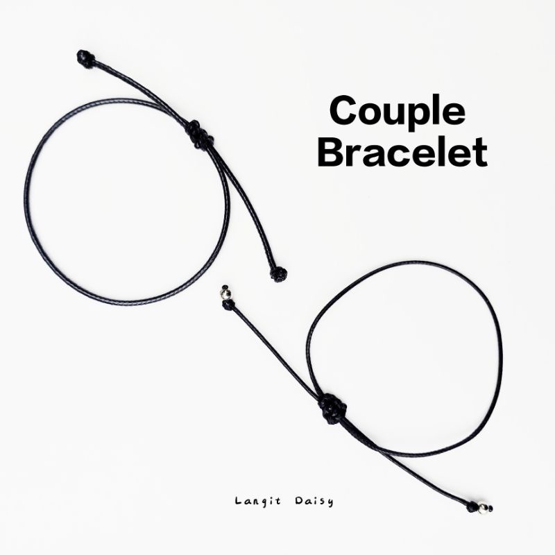 Set Gelang Couple Pasangan | Persahabatan Cowok Cewek Super Tipis Anti air Keren  Kado Unik