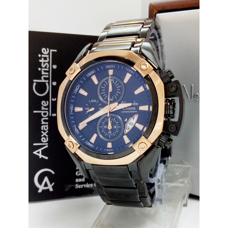 Jam Tangan Pria Alexandre Christie AC 6225 MC BLRG Original Stainless