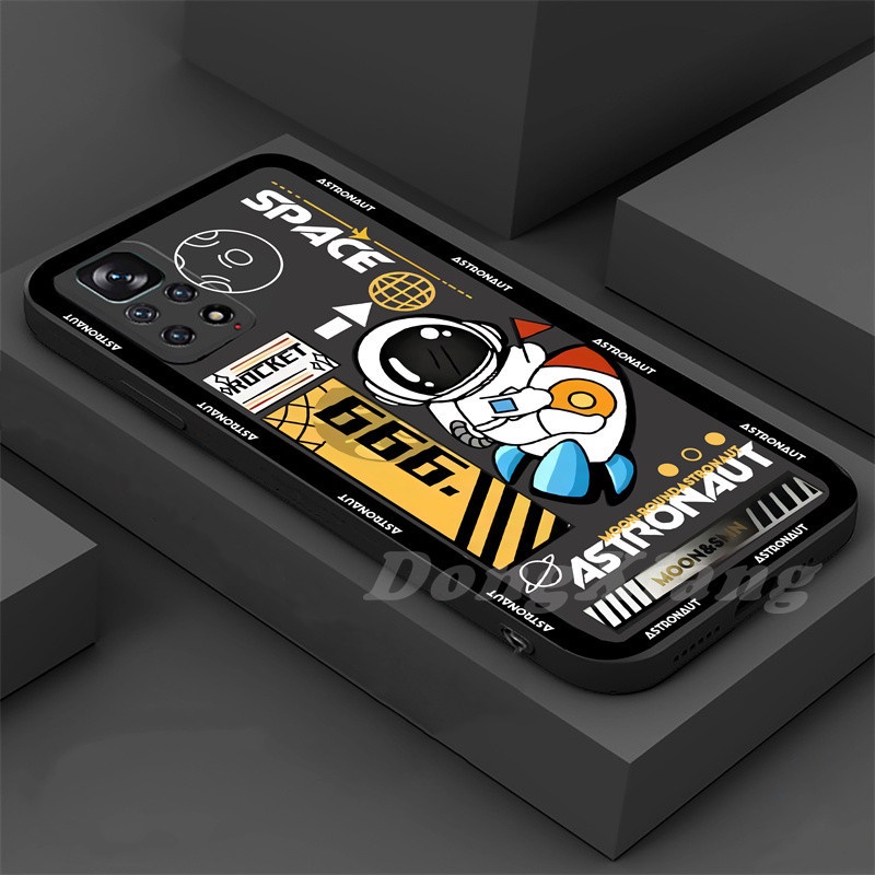 Casing Silikon Redmi Note 11 11S 10 10Pro M3 Note 9s 9 9A 9C Note 8 Pro Poco X3 NF Motif Astronot DGX