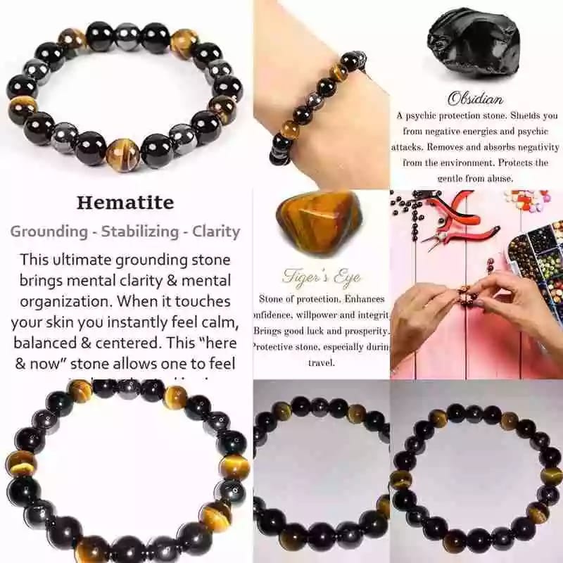 Gelang Kesehatan Hematit Triple Protection Bracelet Pira dan Wanita