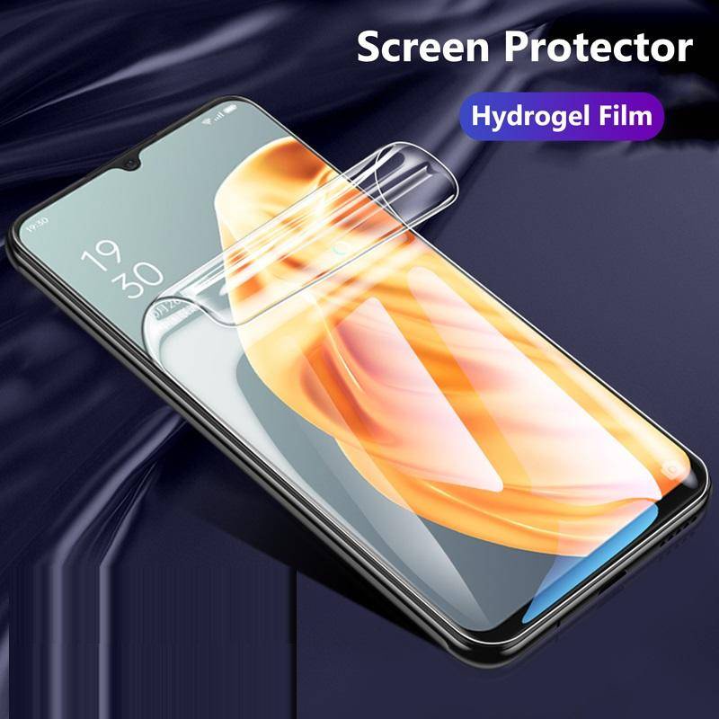 Case Untuk Oppo F15 A15 A91 Reno3 6.4&amp;quot; Film Pelindung Layar Depan Full Cover Bahan TPU Hydrogel Anti Ledakan