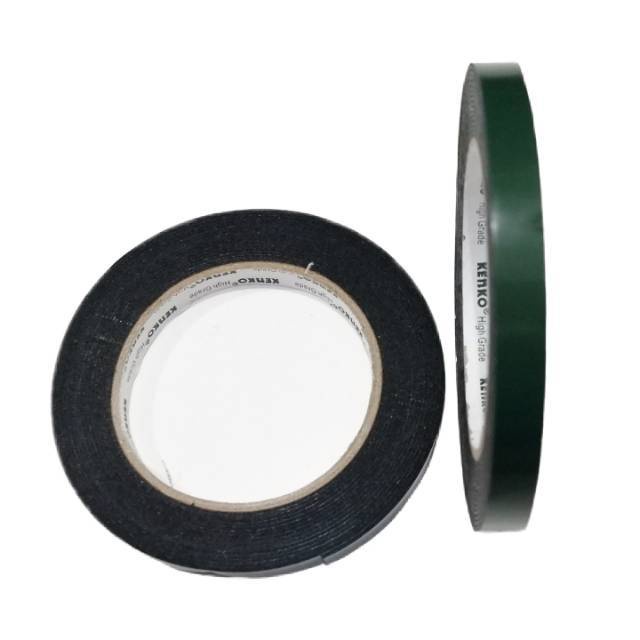 Double Tape Hijau Lebar 1CM 2CM Busa Hitam 5 Meter