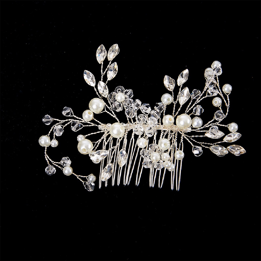 Sirkam Tiara Hias Mutiarakristal Untuk Aksesoris Rambut Pengantin Wanita