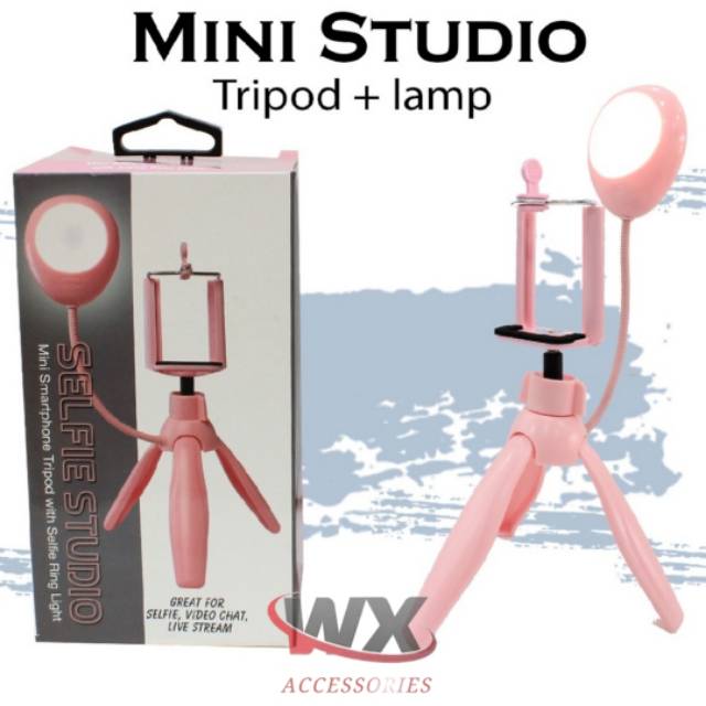 Lampu Selfie LED Photo Studio Light Dengan Dudukan Telepon USB Plug Tripod