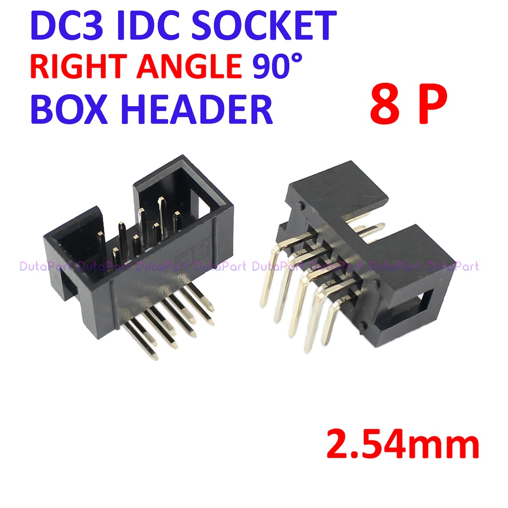 DC3-8P Socket IDC Male Right Angle Siku 8P 8 Pin 2x4 2.54mm Box Header