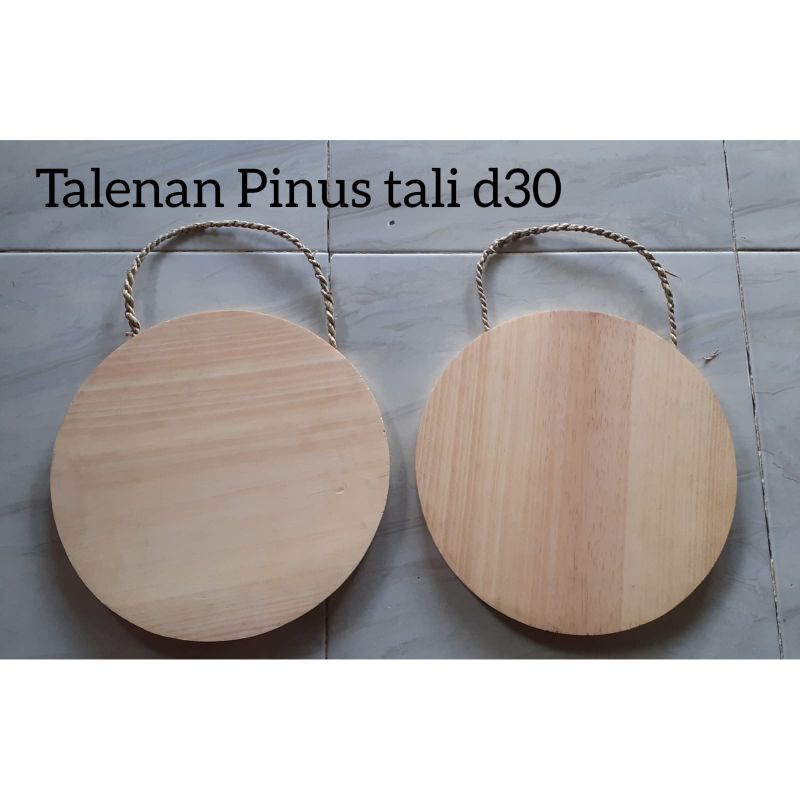 Talenan Bulat Tali D30cm / Talenan Pinus Tali / Talenan Lukis Tali D30 cm