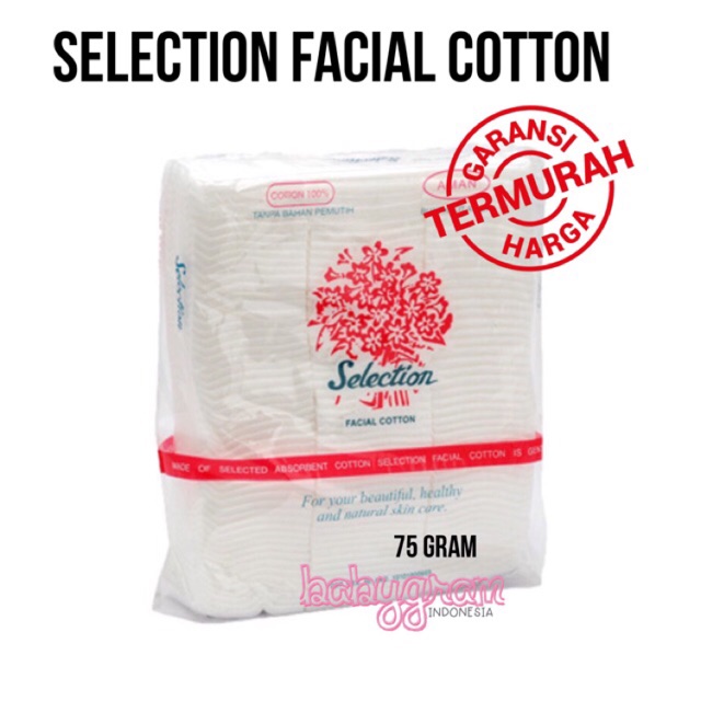 SELECTION kapas Facial Cotton Round Kapas Tipis Toner Wajah Bulat | Kotak | Bud | Bola 50 / 75 / 175