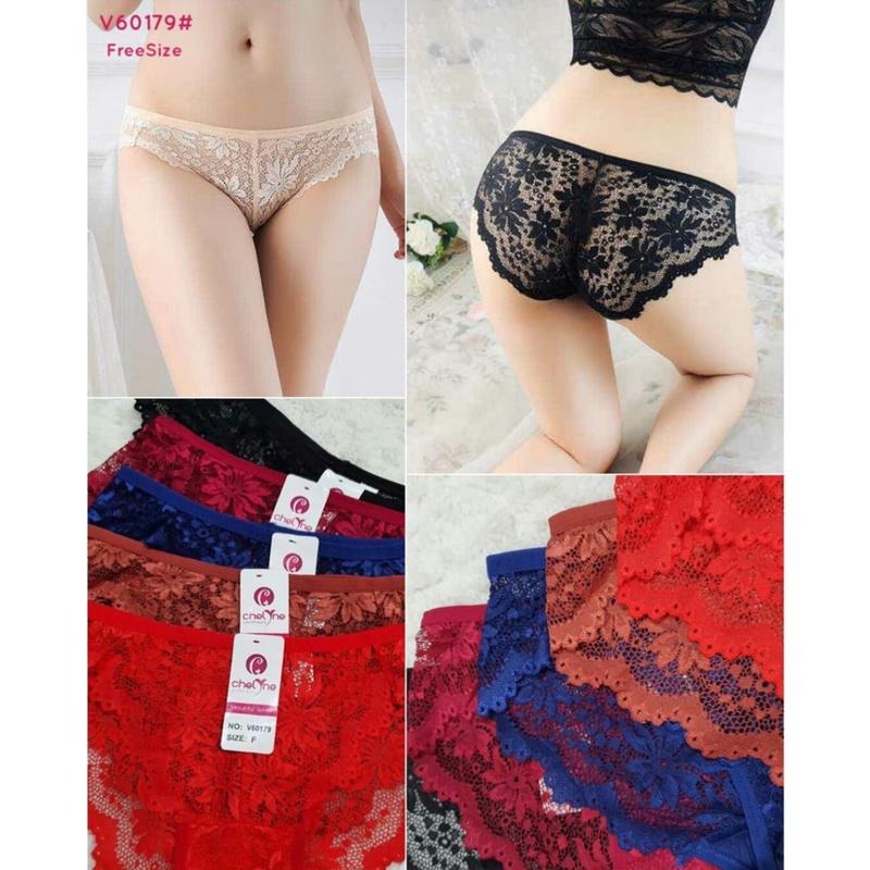 CD RENDA 60179 TRANSPARANT MINI BRUKAT V60179 CELANA DALAM