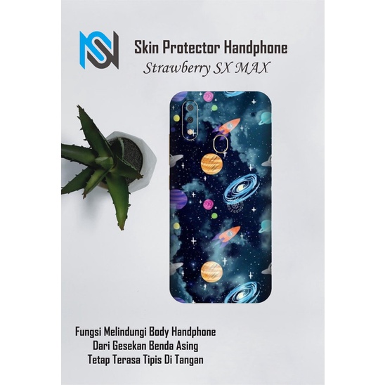 Isi 2pcs Garskin Hp Strawberry SX MAX Motif astro - Free Custom Motif