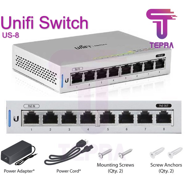 Ubiquiti US-8 Unifi Switch Fully Managed 8Port Gigabit non PoE