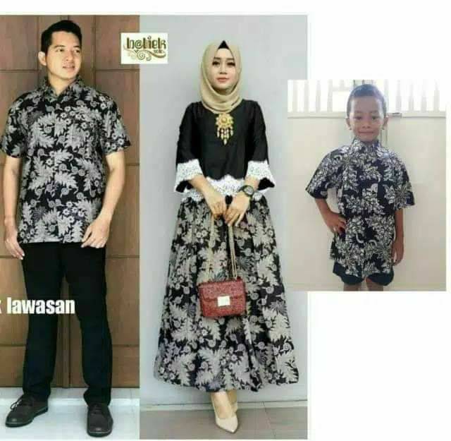 GROSIR COUPLE BATIK ARSILA KLOK LAWASAN ORI BATIK SETELAN BAJU BATIK COUPLE KELUARGA