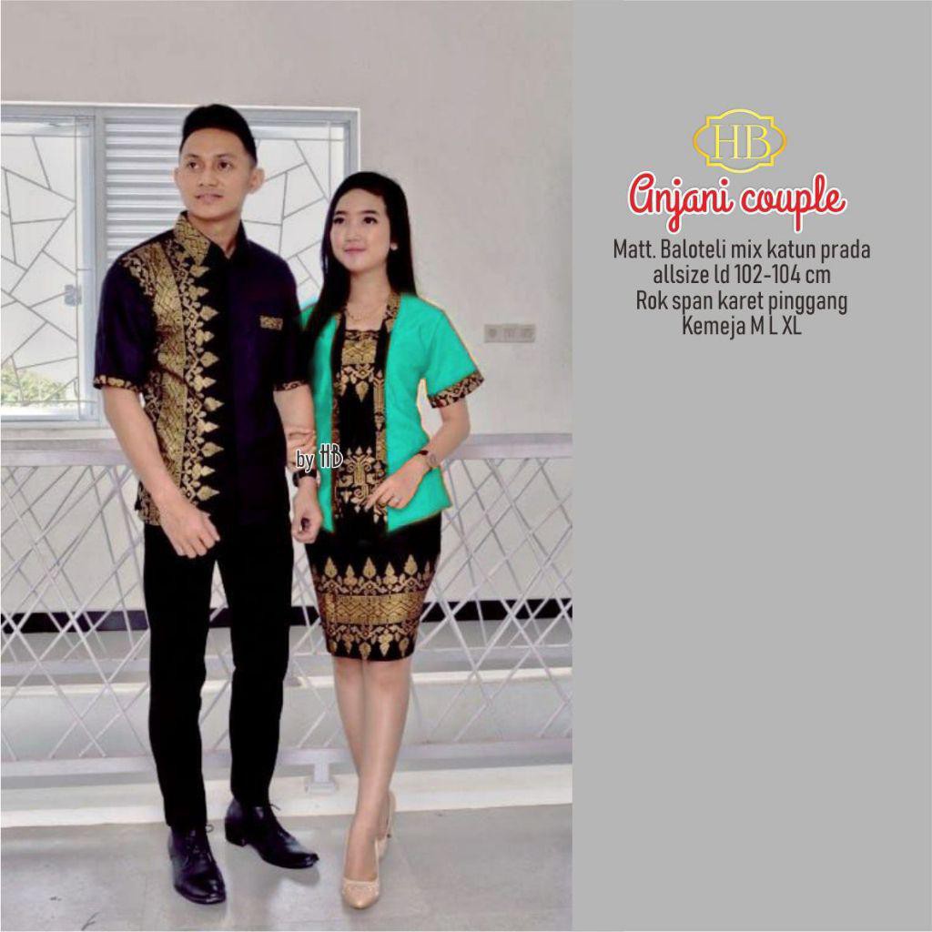 BATIK COUPLE RNB KEBAYA PENDEK ROK SPAN PENDEK ANJANI GOLD