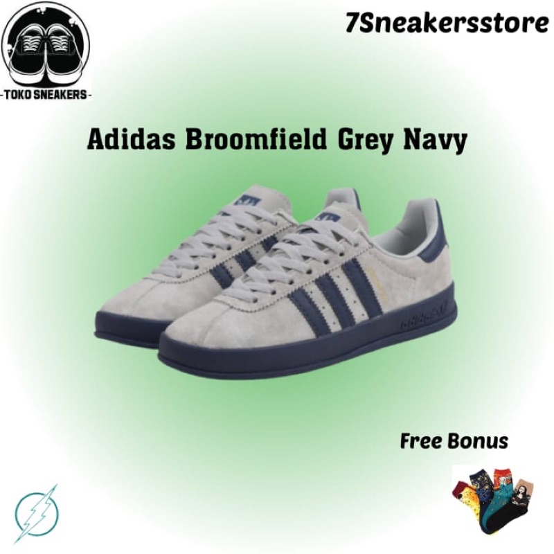Adidas Broomfield Grey Navy BNIB 100% Authentic