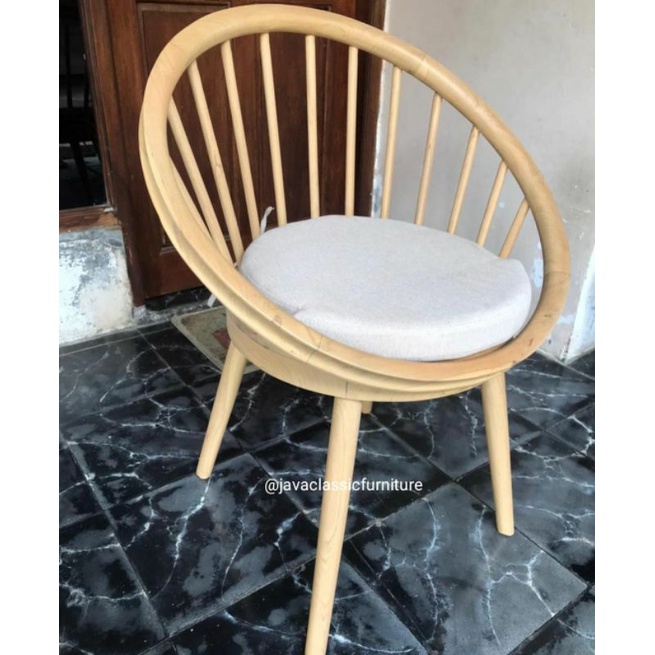 KURSI TERAS KAYU JATI PARABOLA JARI JARI JOK UNIK FINISHING NATURAL FURNITURE JEPARA-1
