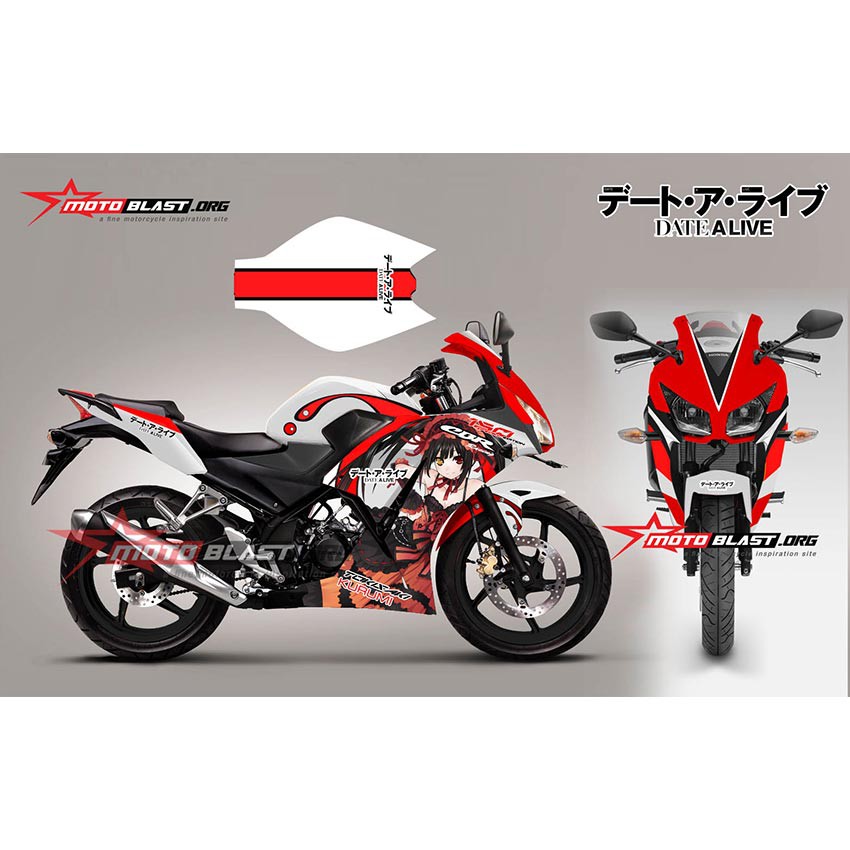 Decal Stiker Honda CBR150R LOKAL RWB ANIME TOKISAKI KURUMI V3