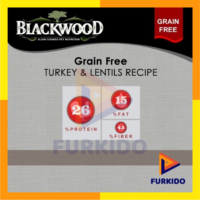 Blackwood Dog Food All Life Stages Grain Free Turkey &amp; Lentils 6,8 KG