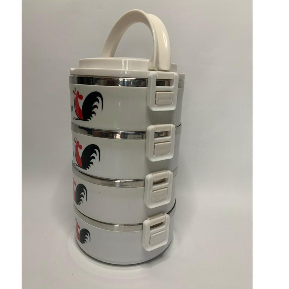 RANTANG MAKANAN MOTIF AYAM JAGO 4 SUSUN