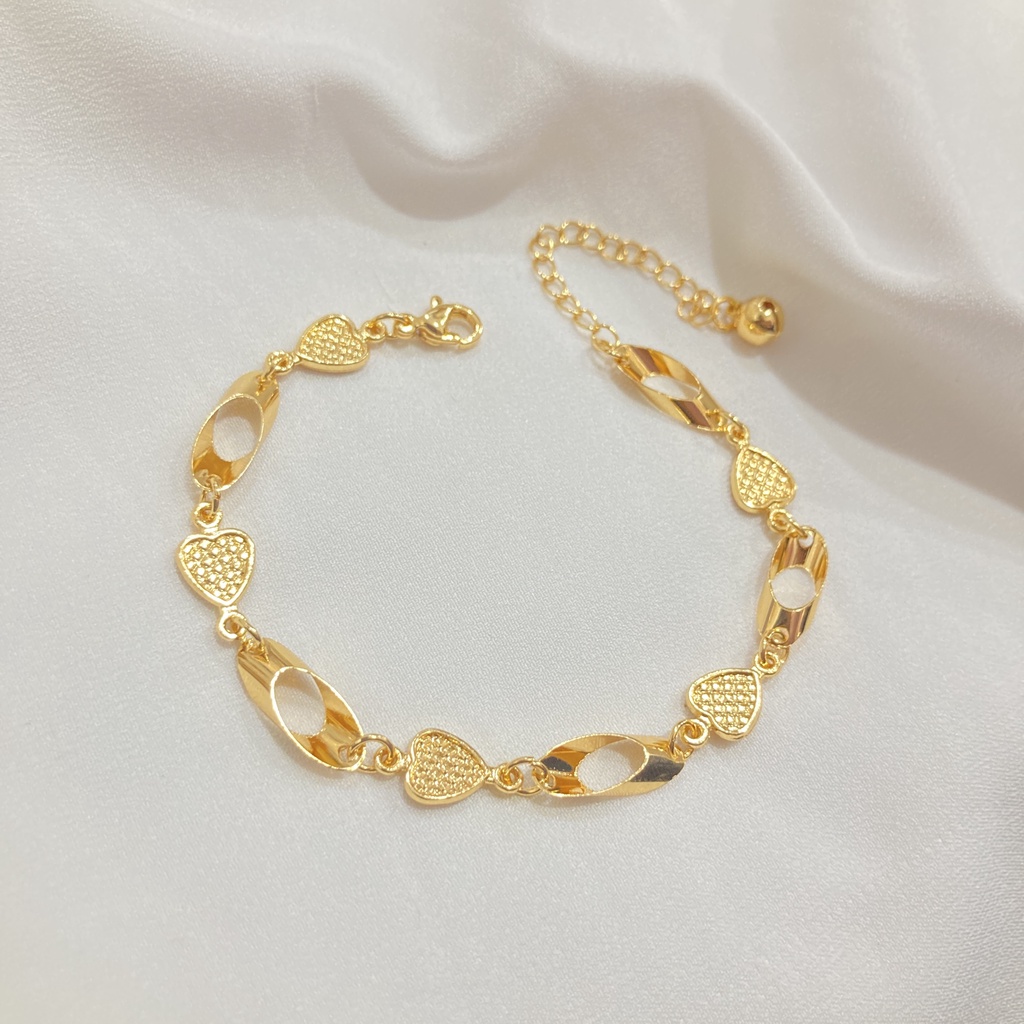 Gelang Tangan Rantai Lapis Emas Aksesoris Fashion
