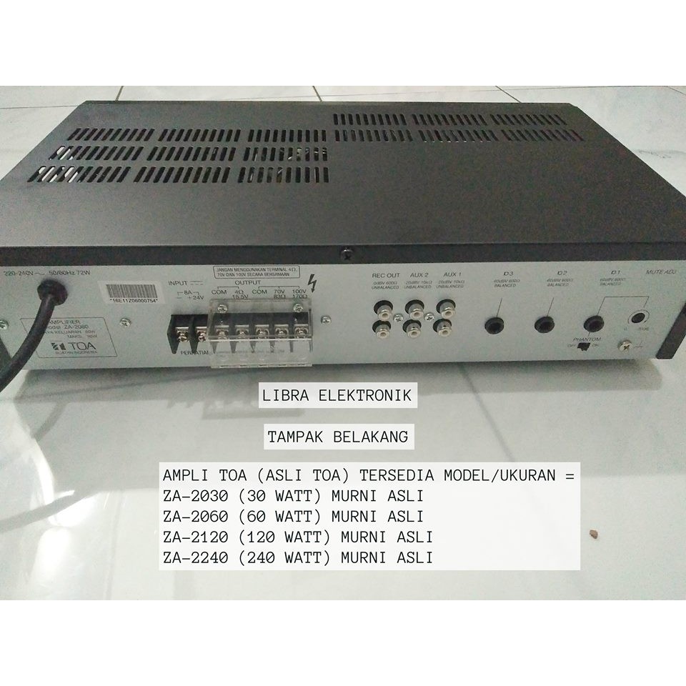 Ampli Toa Za2240 240watt Toa Asli Shopee Indonesia