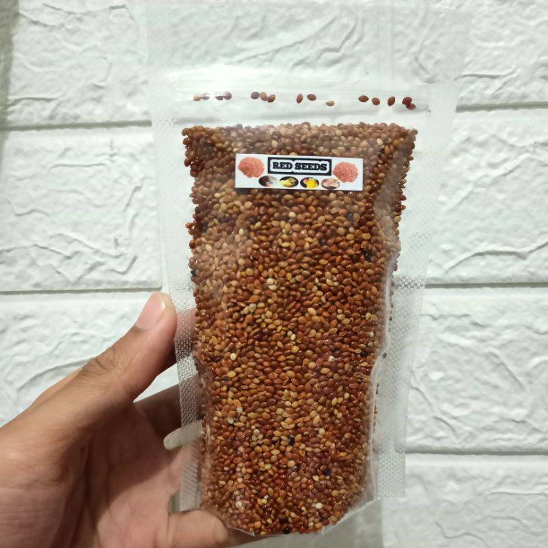 Red Seed Milet Millet Pakan Biji Terbaik Untuk Hewan Penyuka Biji Bijian Hamster Burung Dll Redseed Merah PouchS