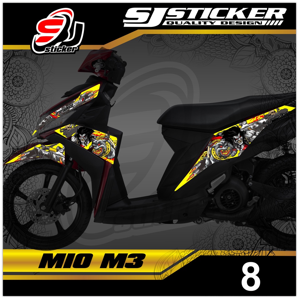 8 - (Cod) Striping Mio M3 - Striping Variasi Semi Full Mio M3 Desain
