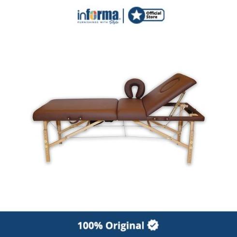 INFORMA KASUR PIJAT PORTABLE - ZENIFF PORTABLE MASSAGE BED BROWN