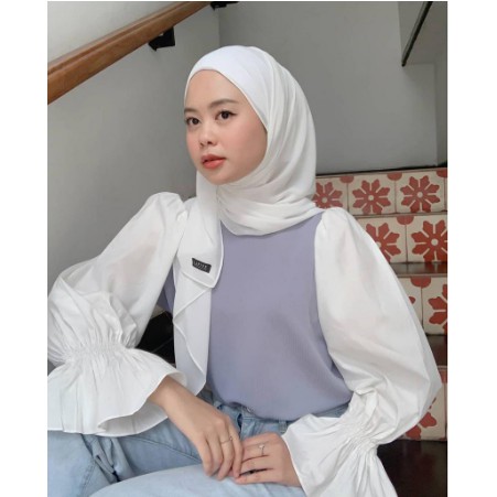 IMJ AURELIA baju atasan wanita terbaru blouse korean style blouse wanita lengan panjang import