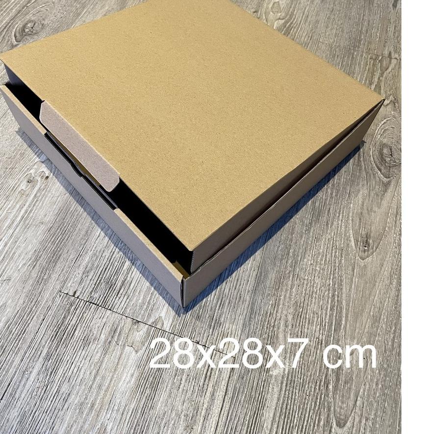 

◙ (10pcs) Kardus Uk. 28x28x7 cm....Die Cut kotak Kue, snack -aksesoris-dll model box pizza ◘